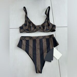Fendi checkered bikini NWT